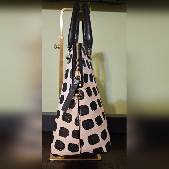 KATE SPADE Purse Crossbody Long Wallet matching set EUC Black White Pink Leather - Picture 4 of 16